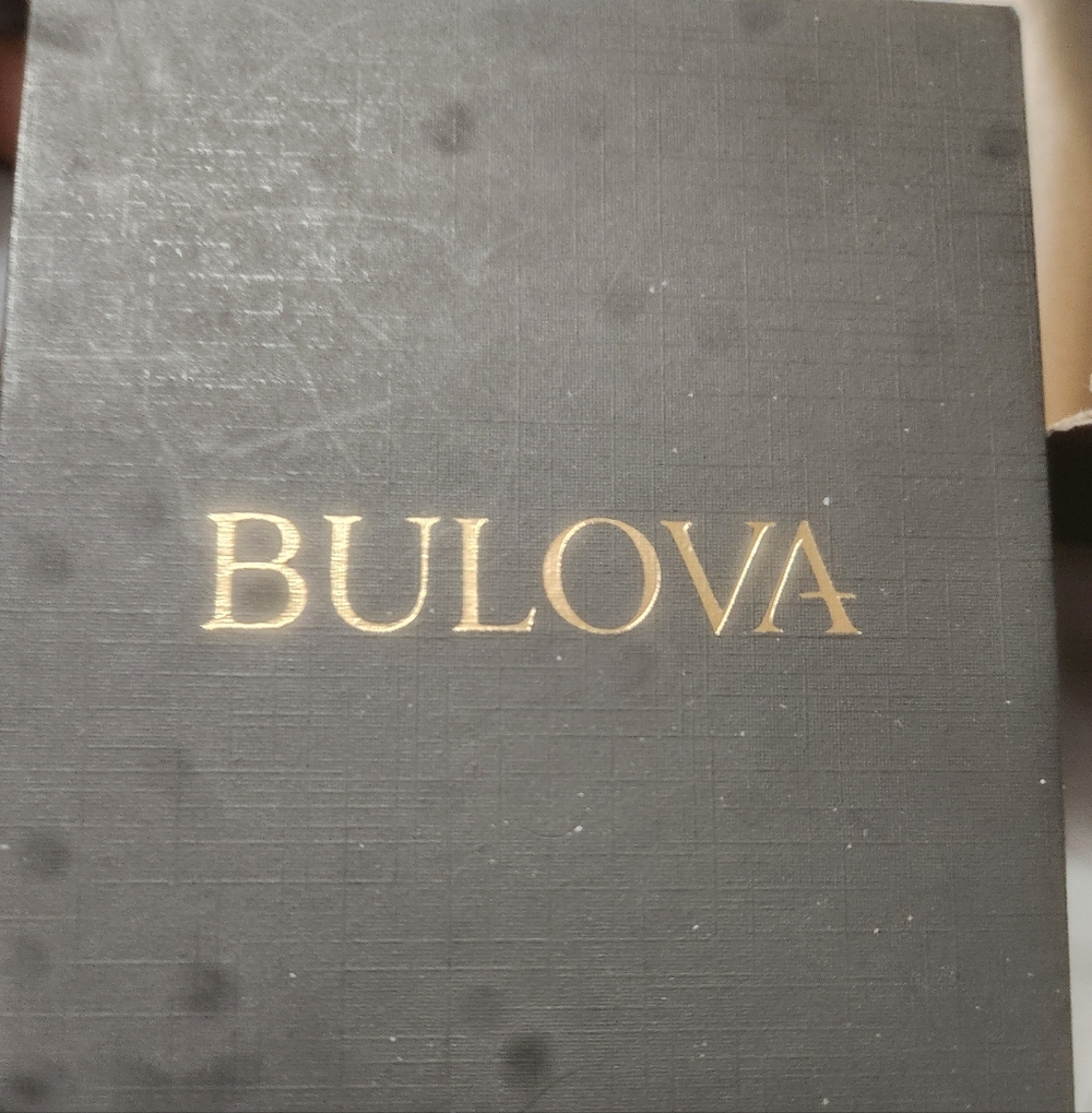 Bulova Gold Watch with White Dial